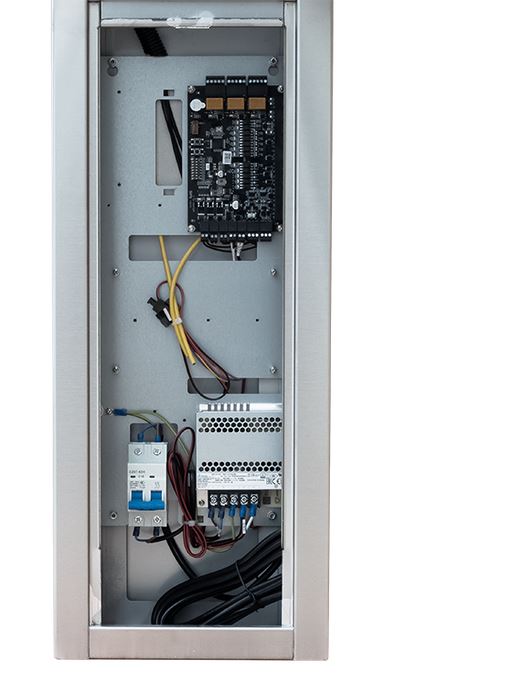 Egyl�b� f�l-automata ejt�karos forg�villa, ZKTeco TS-MTS1000 nyitva